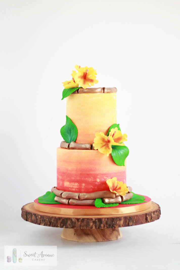 Hawaiian sunset cake