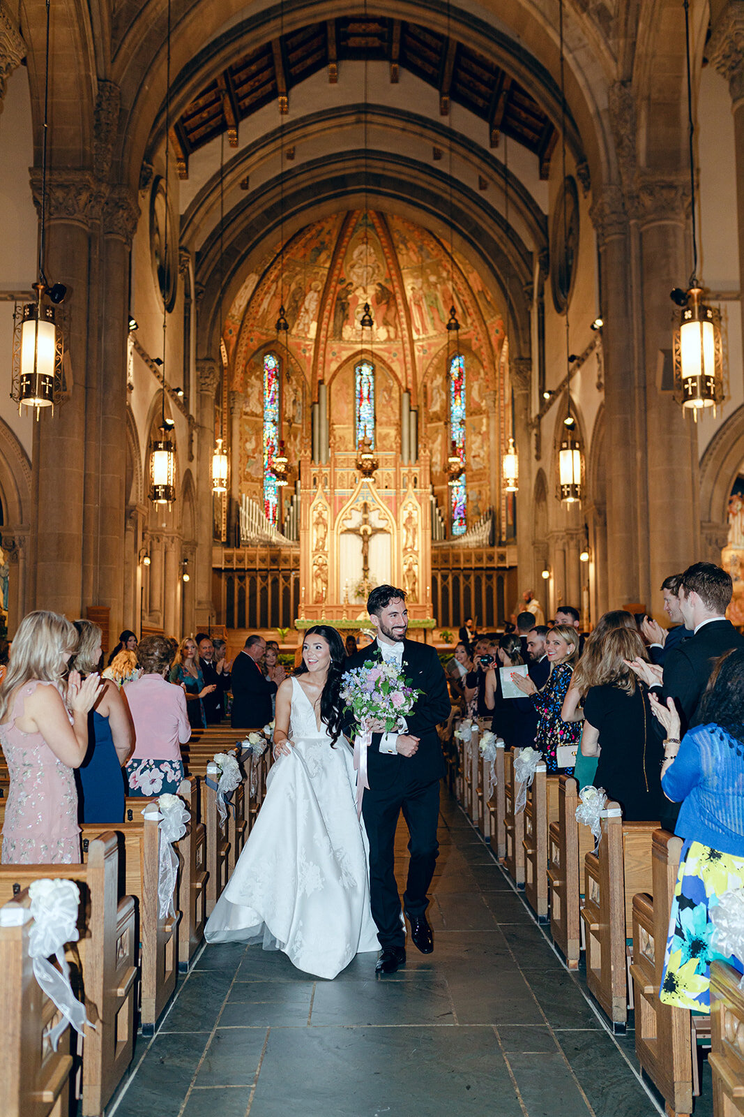 Romantic wedding reception at The Pennsylvanian, iconic Pittsburgh wedding venue