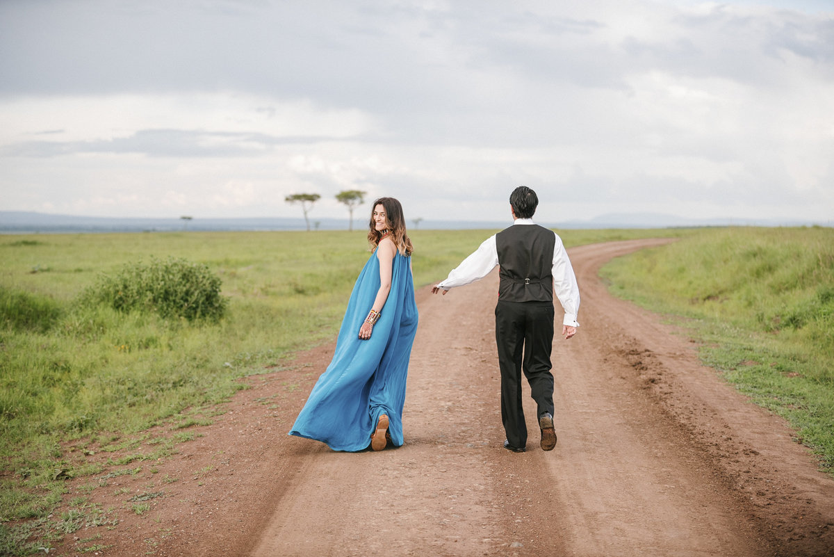 bride and groom masai mara