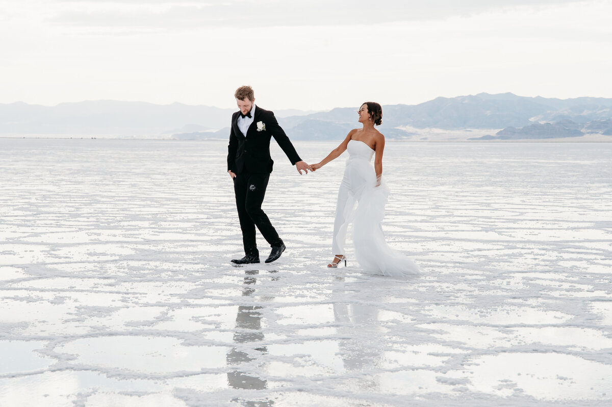 Utah Bonneville Salt Flats Elopement and Wedding Photographer