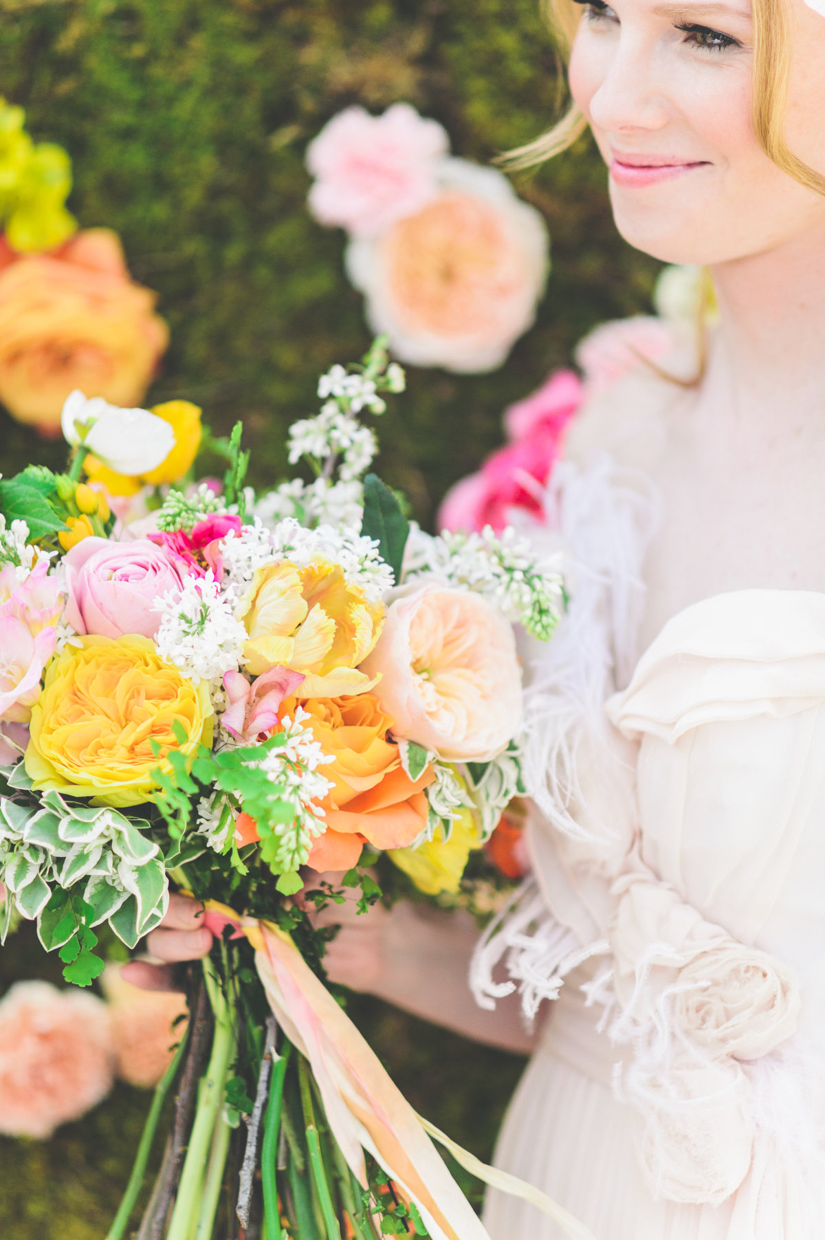 bright colored wedding flowers studio fleurette