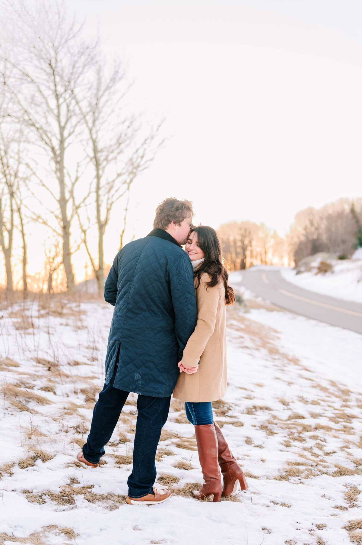 Jamie & Will Blowing Rock NC Winter Engagement Session_0780