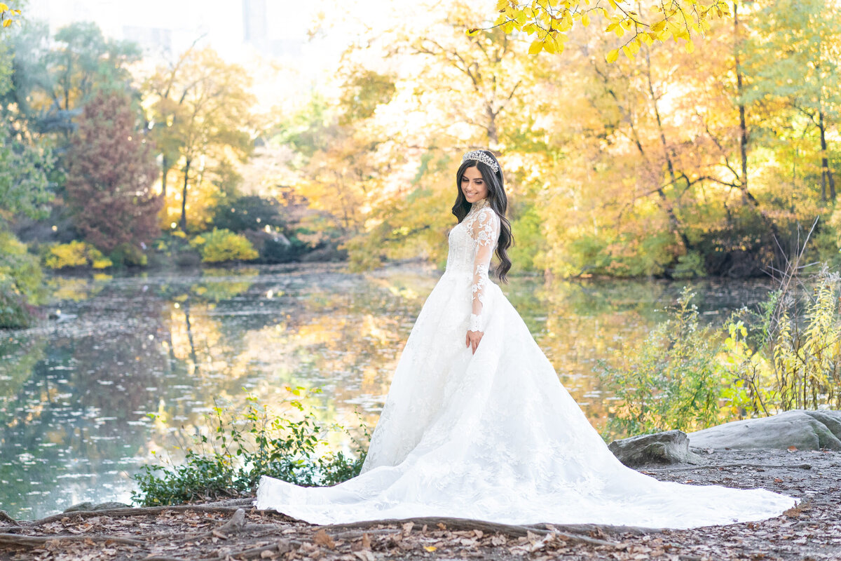 bride in central park