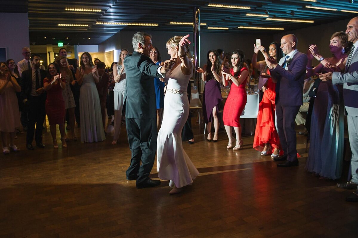 fun dancing at reno museum wedding 