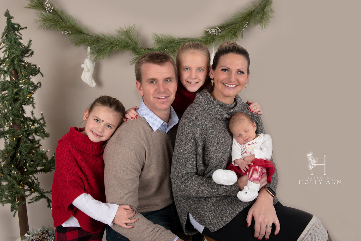 family christmas studio portrait session glens falls ny