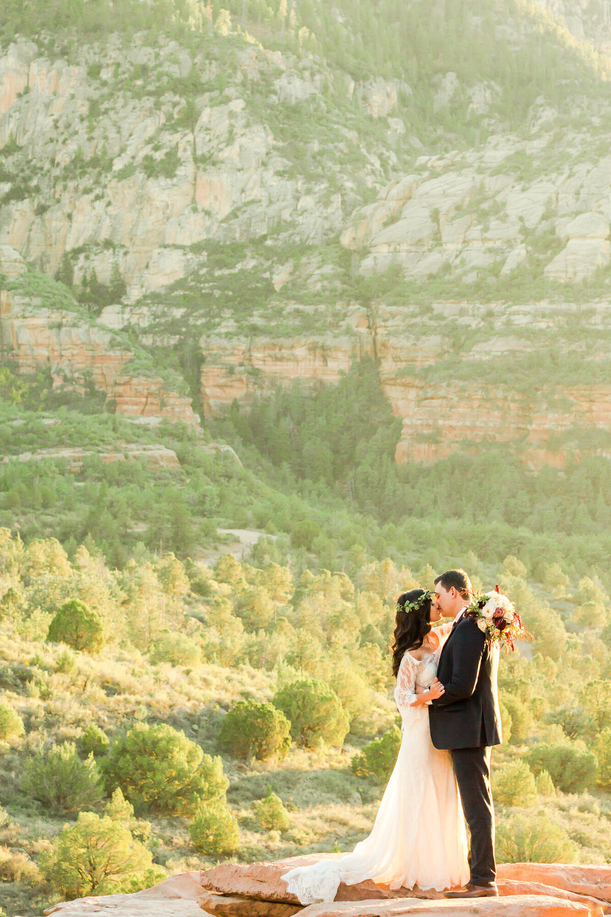 Wedding Portrait Photography - Sedona, Arizona - Merry Go Round Rock - Bayley Jordan Photography
