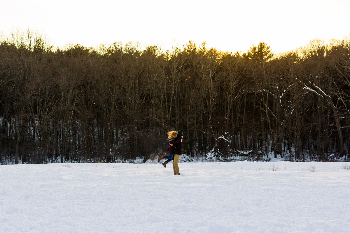 Maine-Wedding-Photographer-Snow-Engagement-Session-Winter-Fells-Reservation