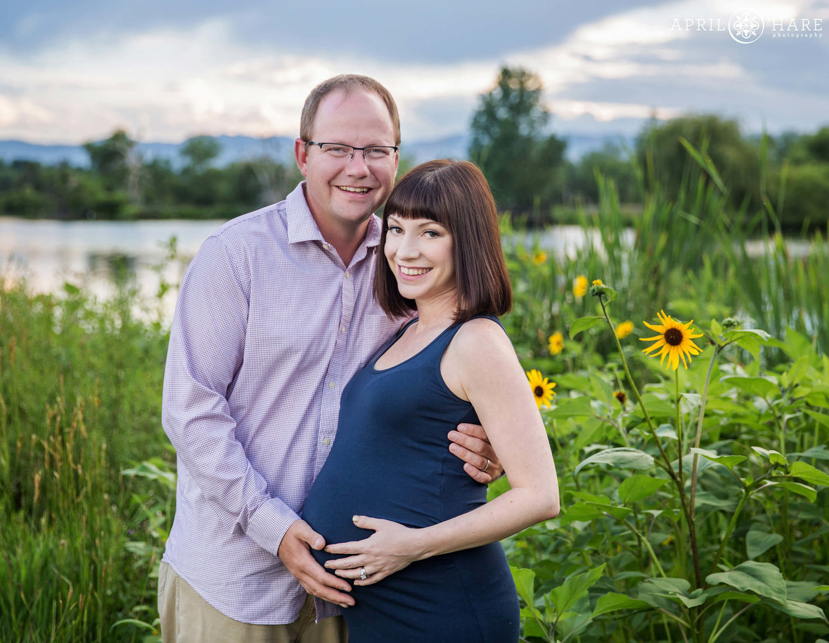 Summer Maternity Photography in Belmar Park Lakewood Colorado