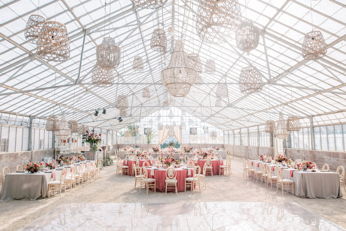 Beautiful, luxury wedding reception set up
