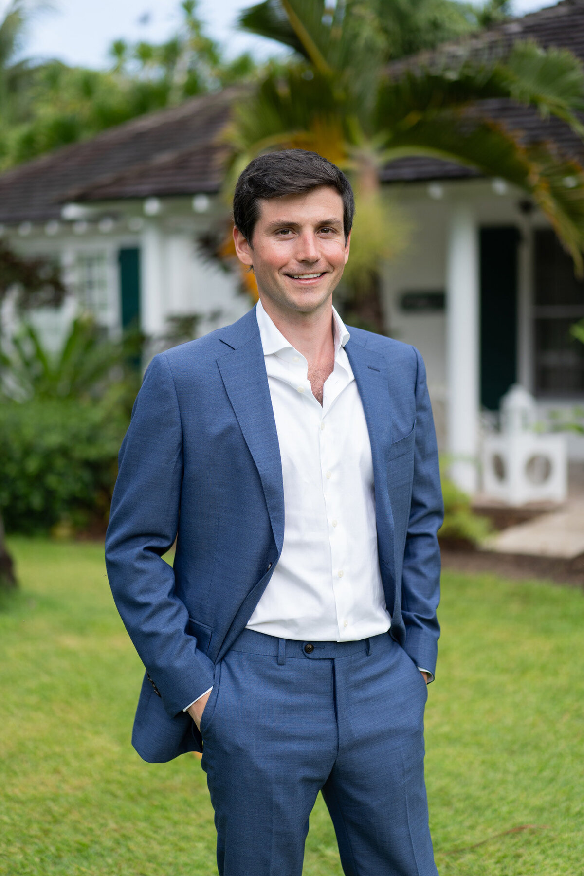 Lyford Cay Groom in Navy Suit