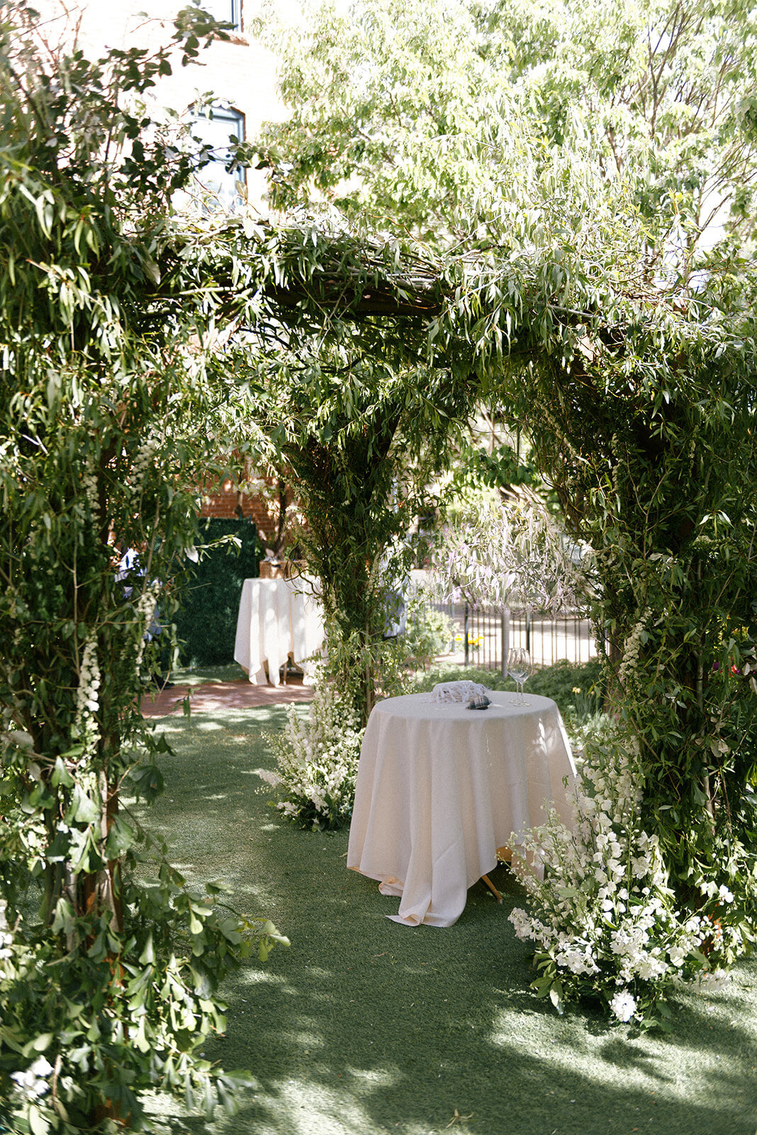Aspen Hotel Jerome Wedding Calluna Events wedding style huppah greenery