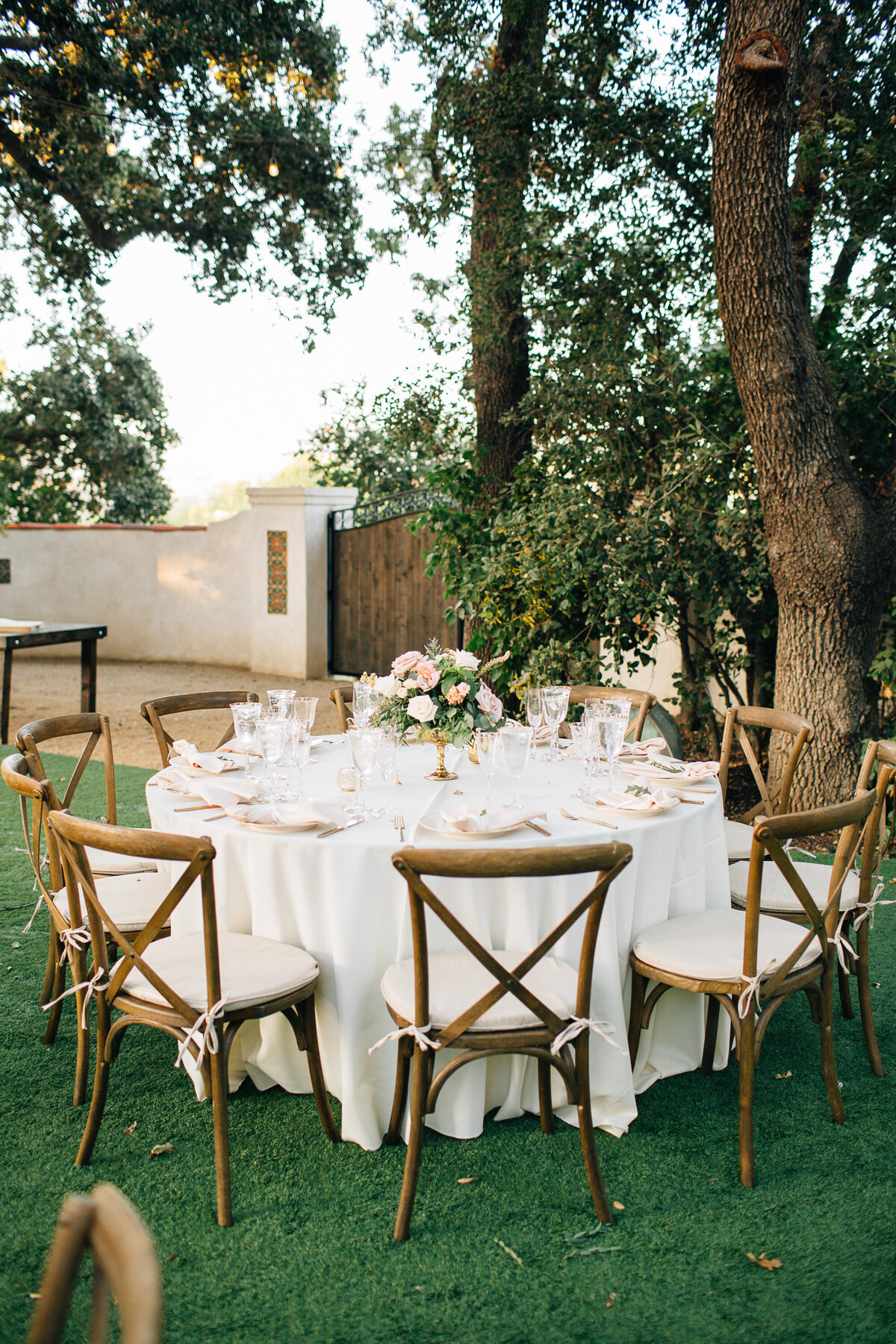 Quail Ranch Wedding Table Settings - San Diego Wedding Photographer