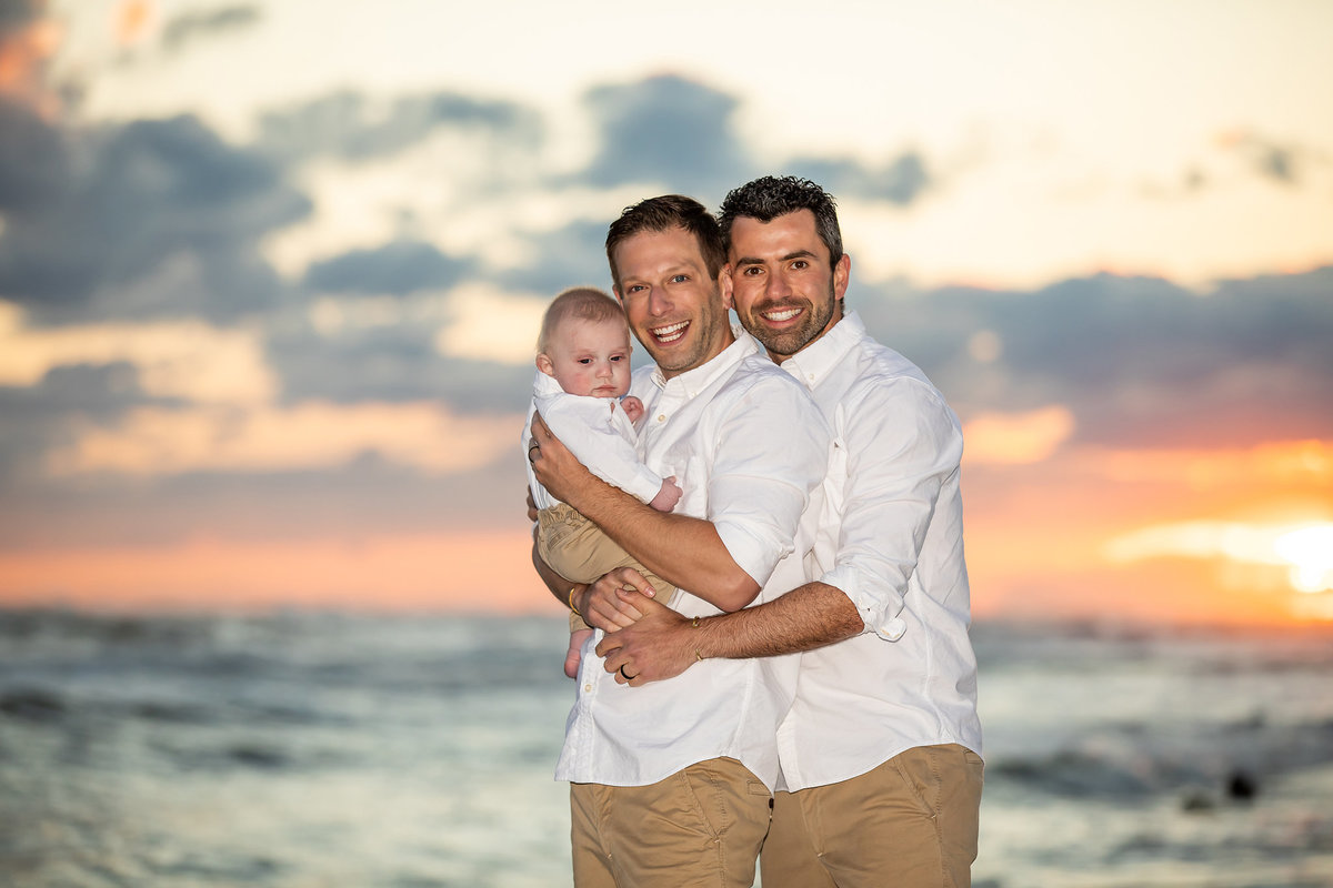 gay family portrait in Alys Beach, LGBTQ