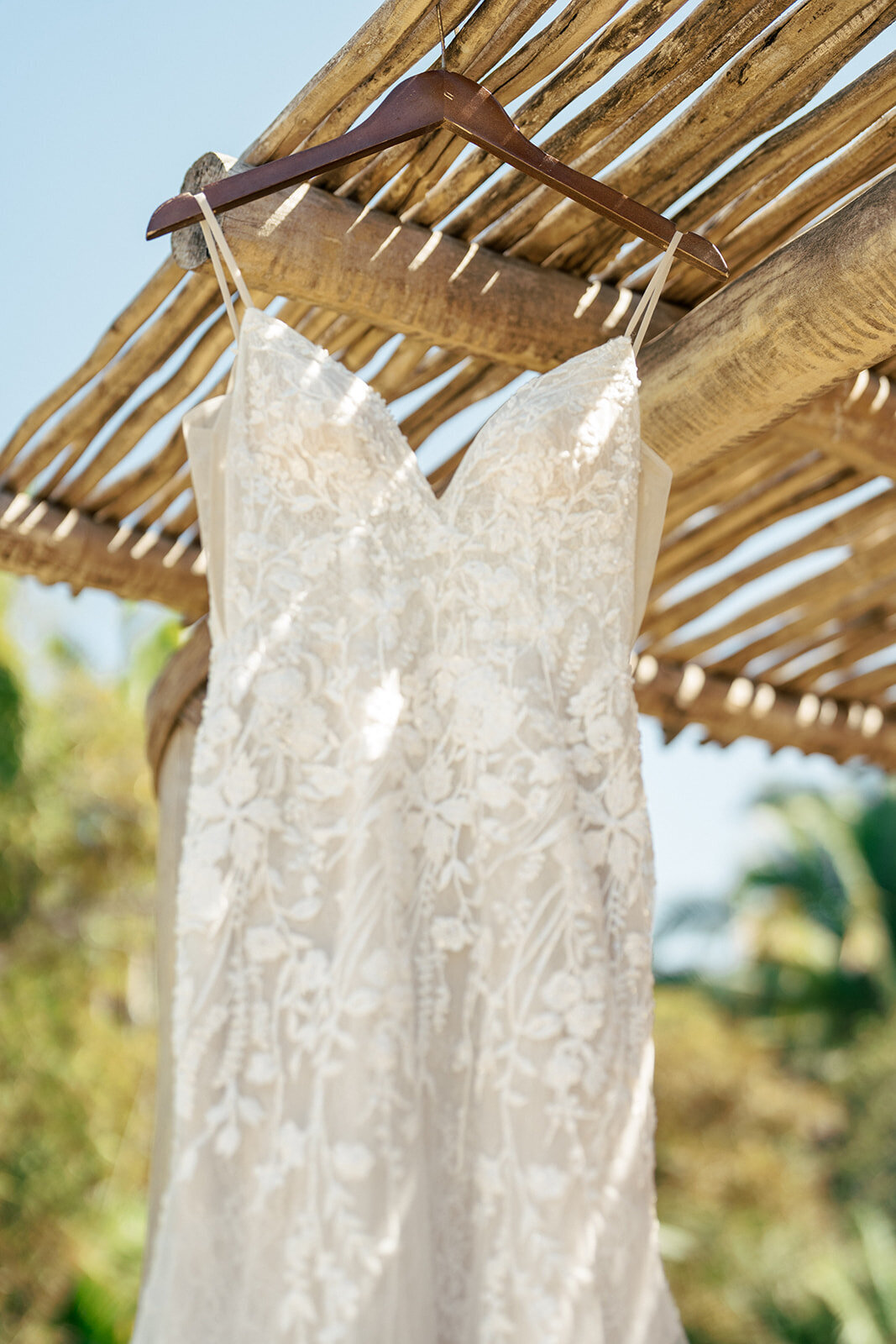 Bridal dress at ACRE Resort Cabo wedding