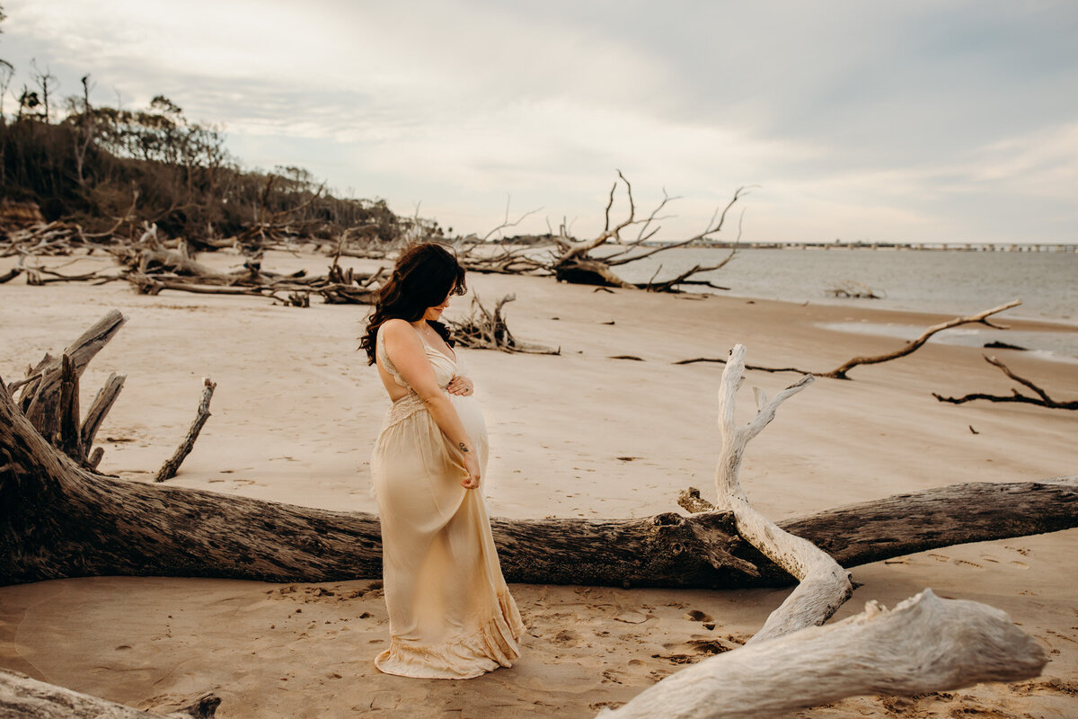 Jacksonville Florida Beach and Woods Maternity Session-30