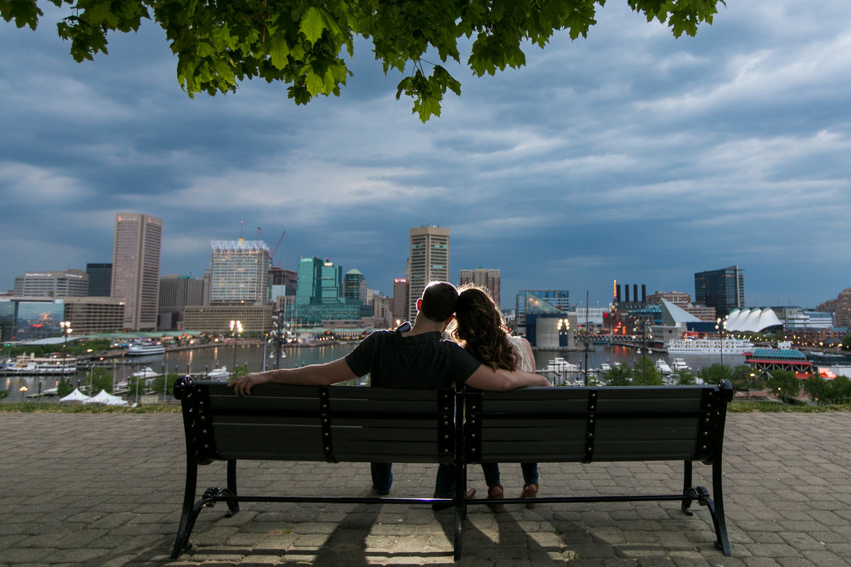 Federal Hill Park at Night, Engagement Photos