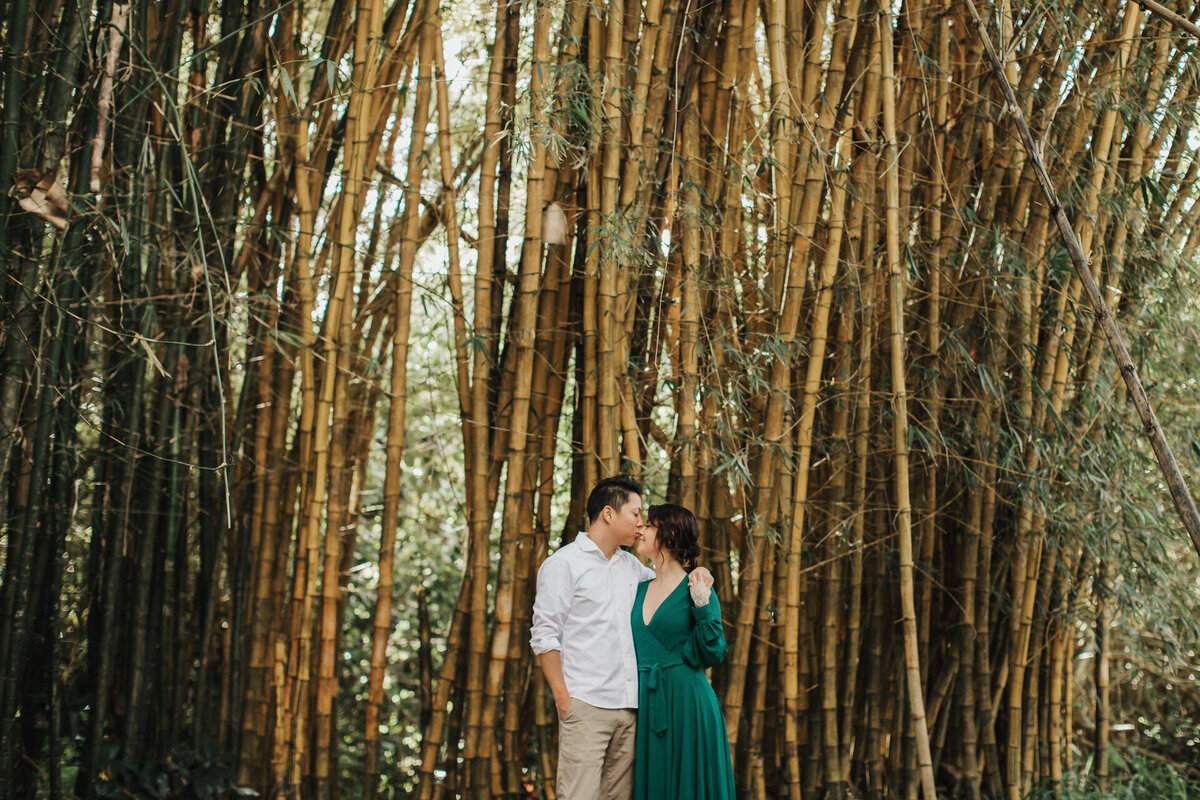 Maui Bamboo Forest engagement photoshoot