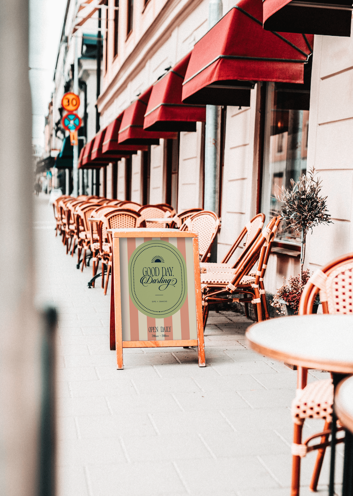 Simple Restaurant Stand Mockup