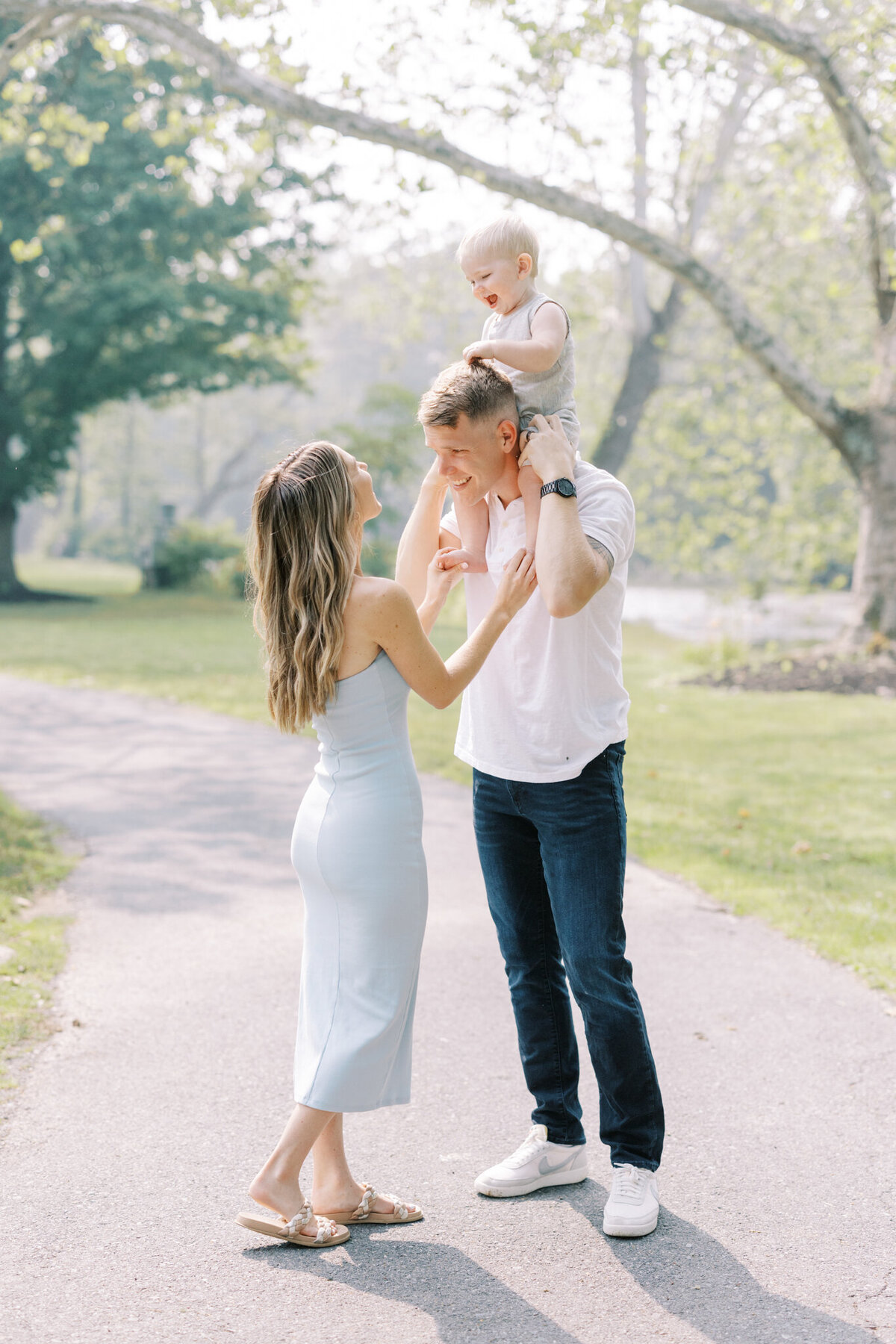 Couple gets family session done in a central PA park