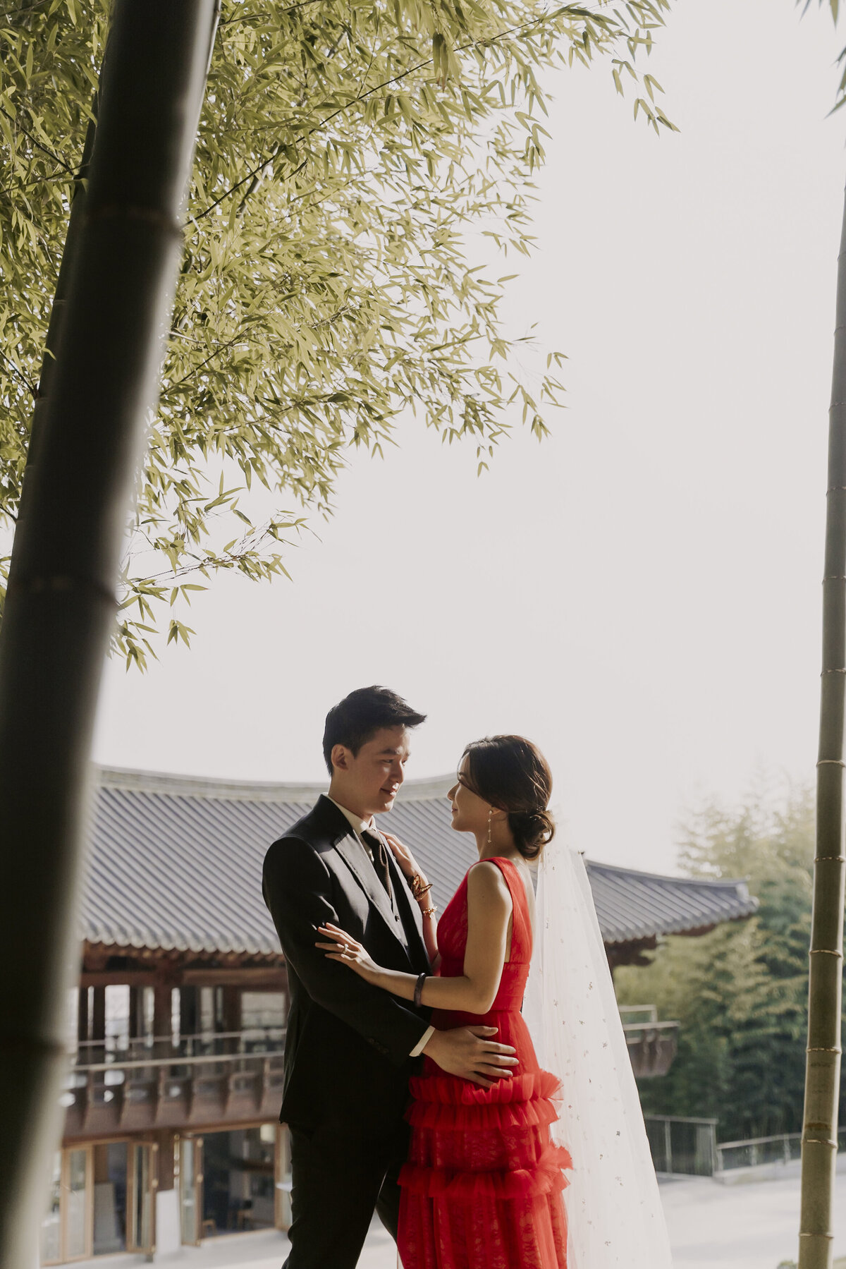 a pre-wedding photoshoot in Damyang Bamboo forest in South Korea