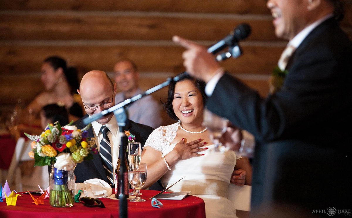 Evergreen lake House Wedding Reception Photography