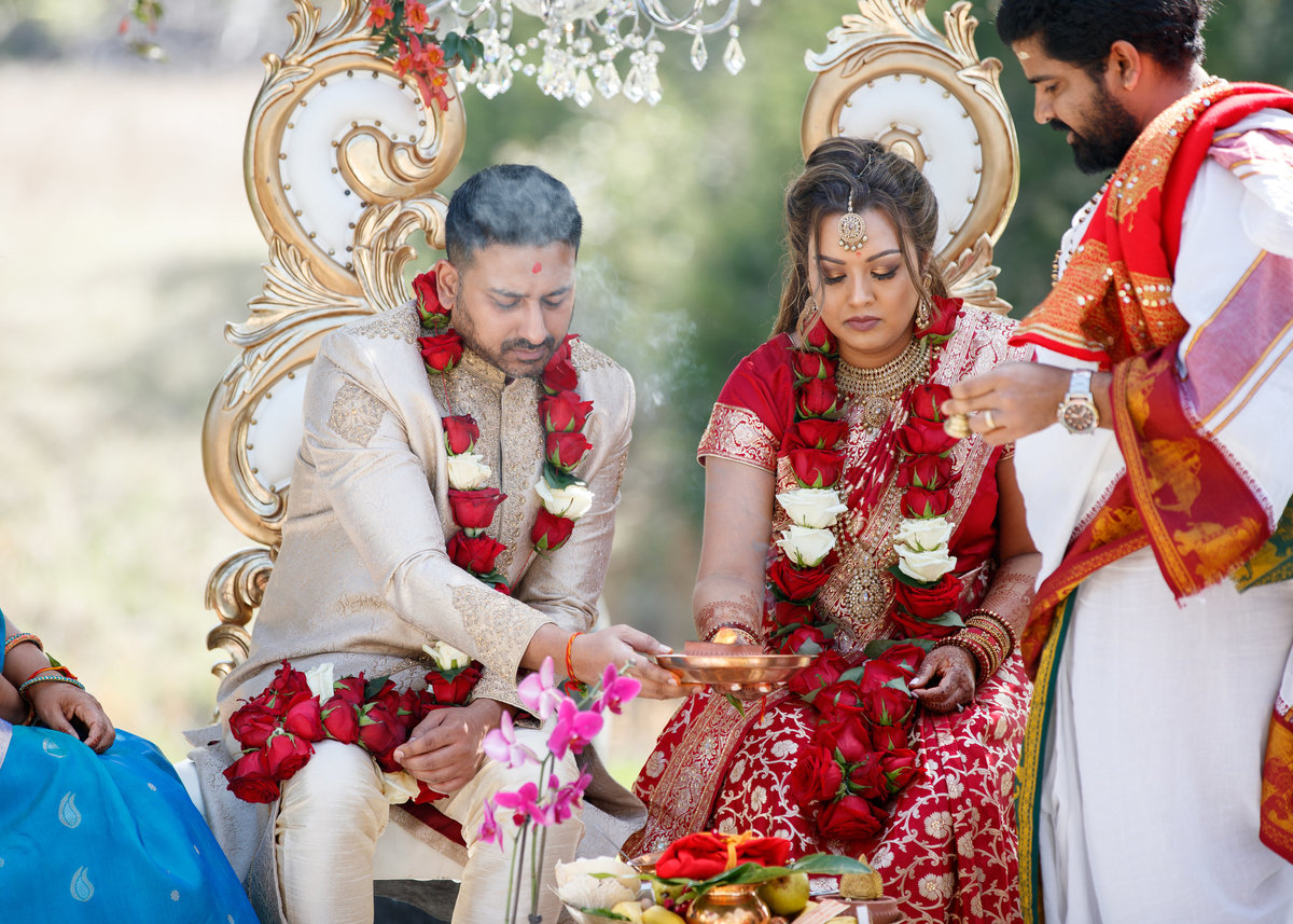 indian wedding photographer pecan springs ranch bride groom ceremony fire 10601 B Derecho Drive, Austin, TX 78737