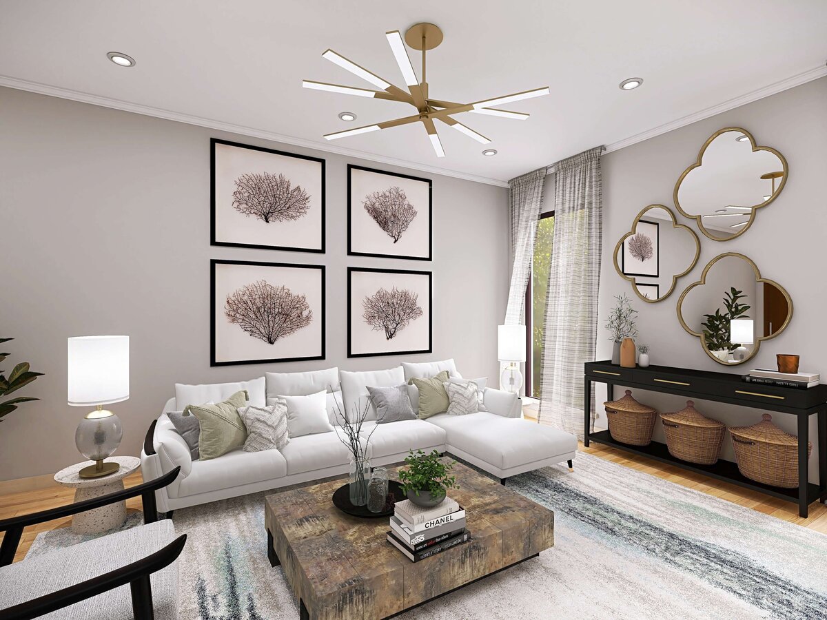 Coastal Chic Living Room - Tampa Interior Designs