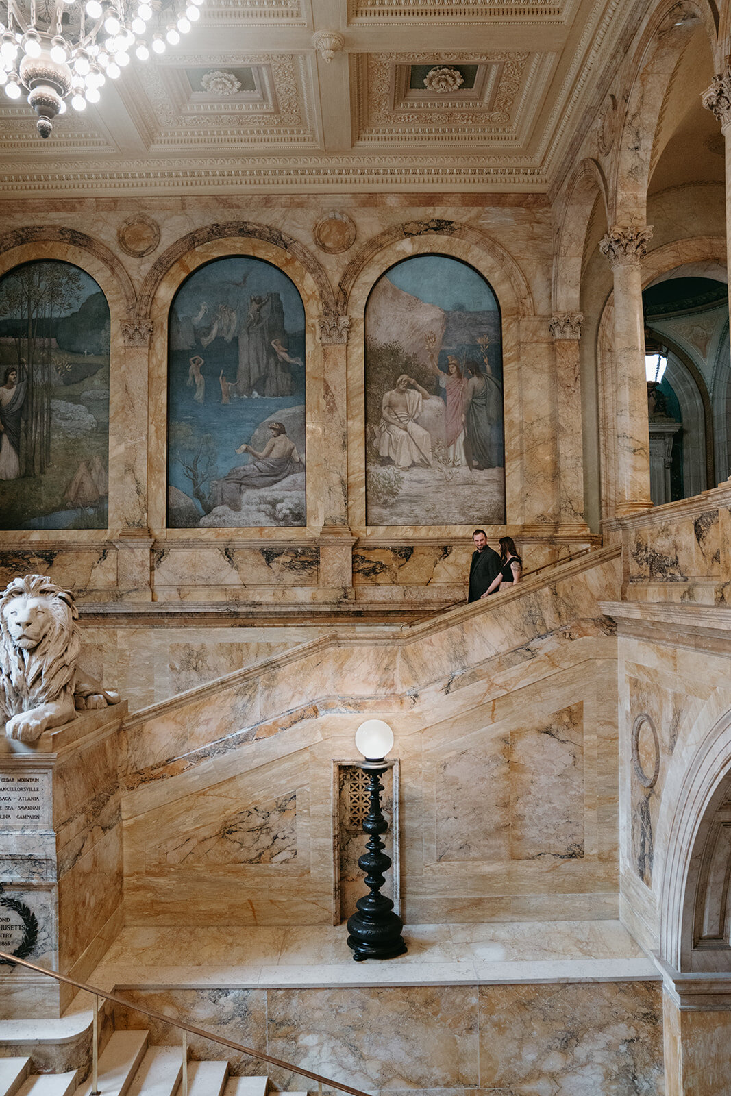 The Boston Library-Engagement-Leandra Creative Co Photography