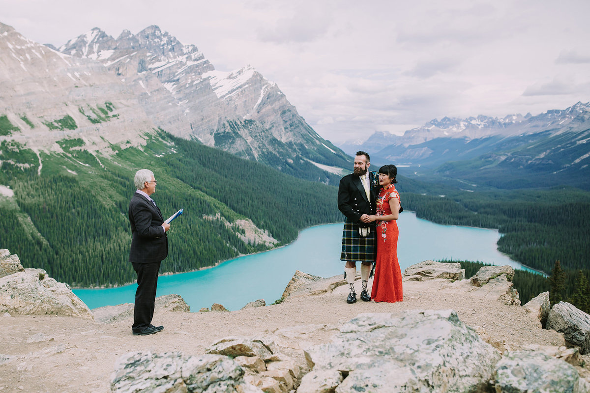 peyto lake banff national park elopement wedding photography