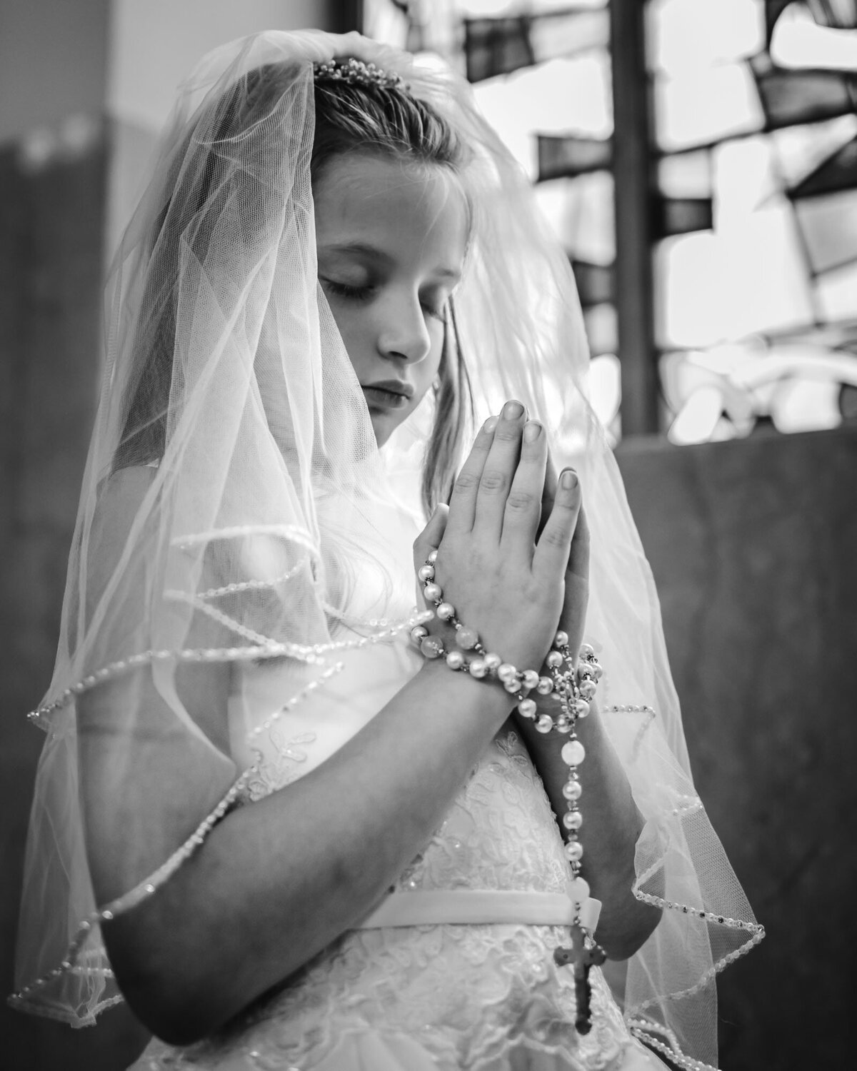 first communion rosary beads