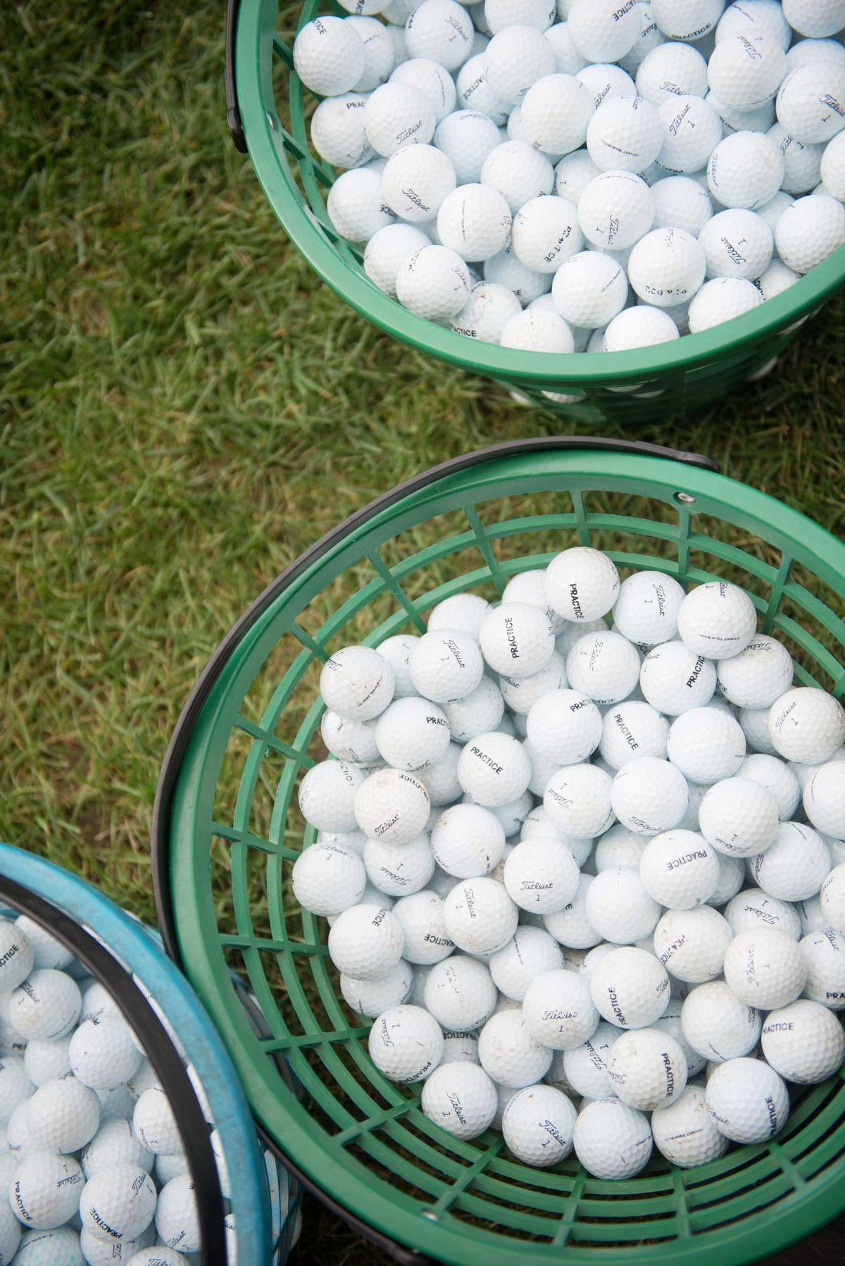 Buckets of golf balls at Huntington Crescent Club