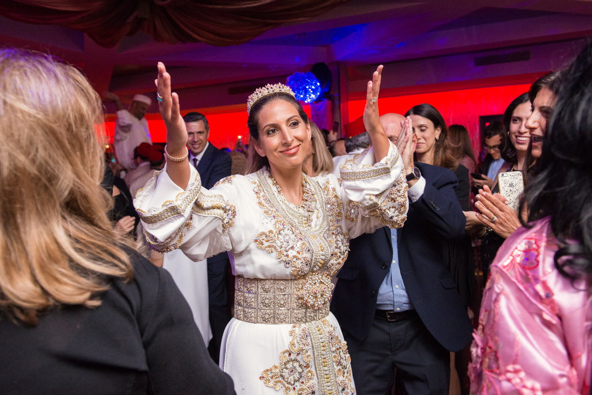 dancing during wedding reception at Sephardic Temple