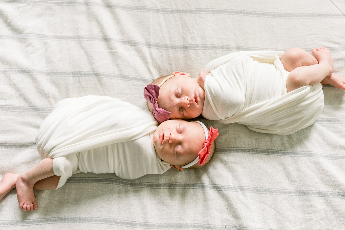 Newborn twin girls in Chattanooga