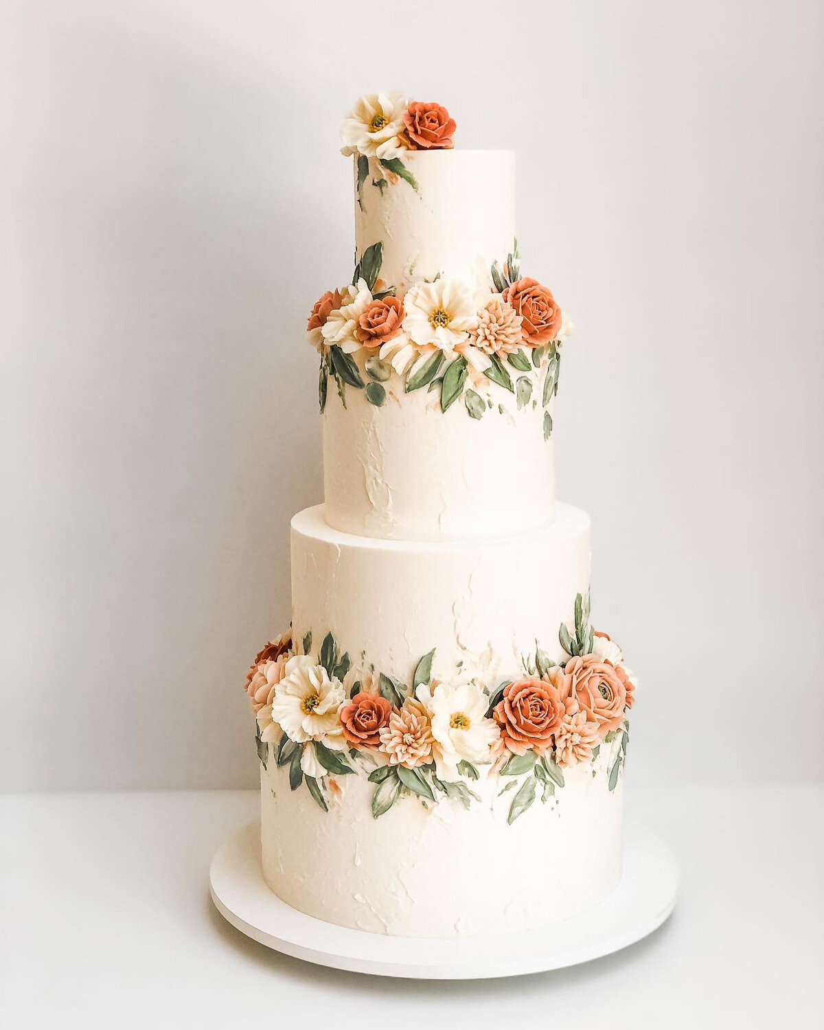 buttercream flower wedding cake