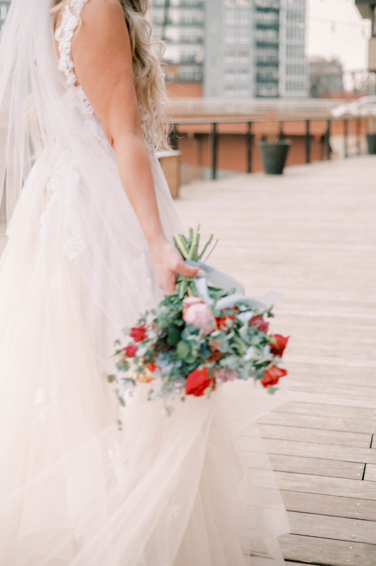 bridal portrait with bouquet