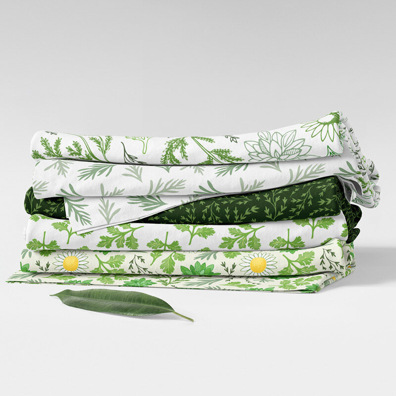 fabric pattern designs with herbs