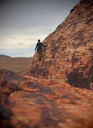 Moody Red Rock Climber