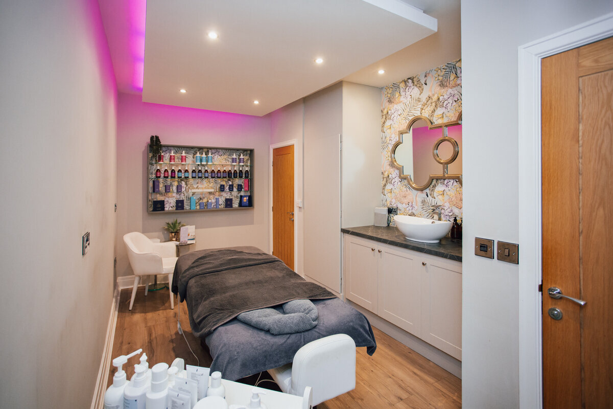 Massage treatment room at Missy's Beauty Nantwich
