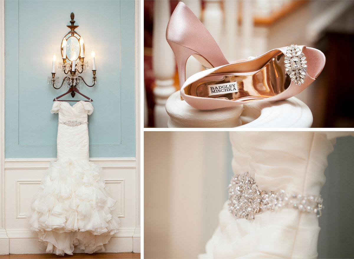 TFWC Mansion wedding photographer bride details dress shoes 2312 San Gabriel St, Austin, TX 78705