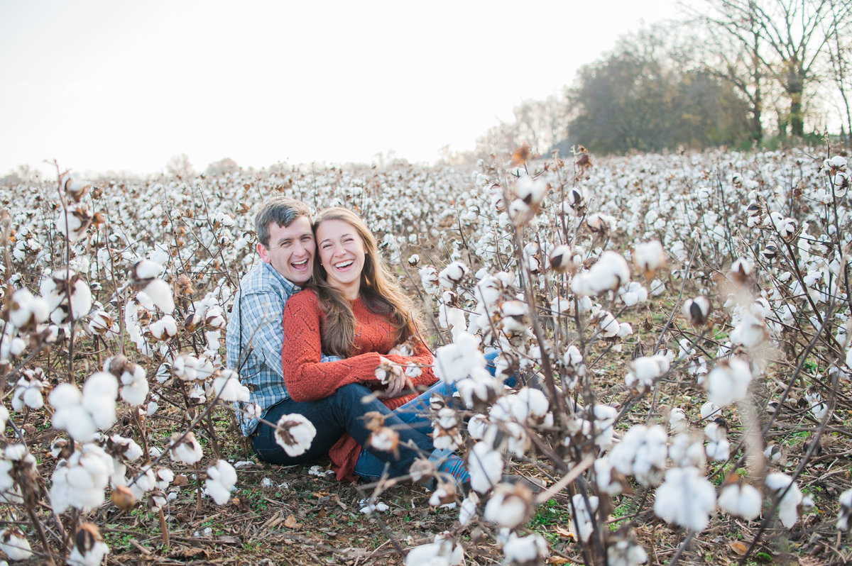 Nashville Engagement session cotton field 2