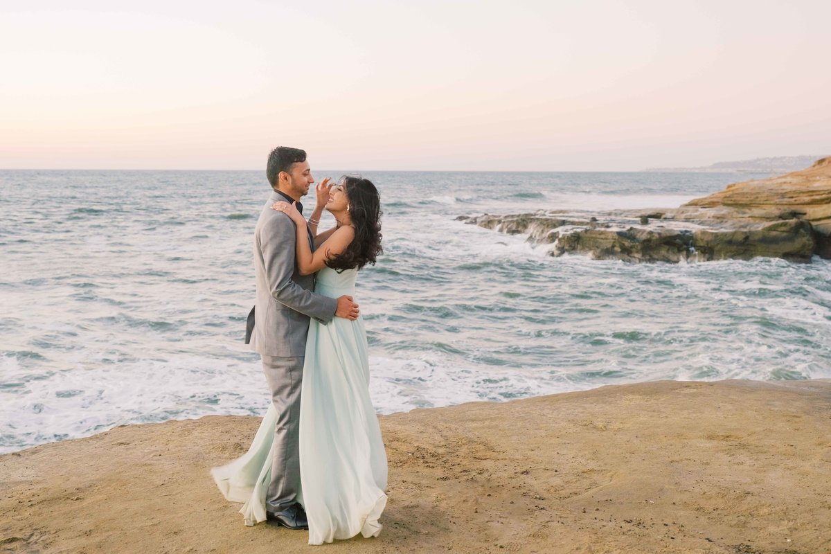 Babsie-Ly-Photography-San-Diego-Proposal-Engagement-Sunset-Cliffs-Indian-Couple-Dog-Surprise-008