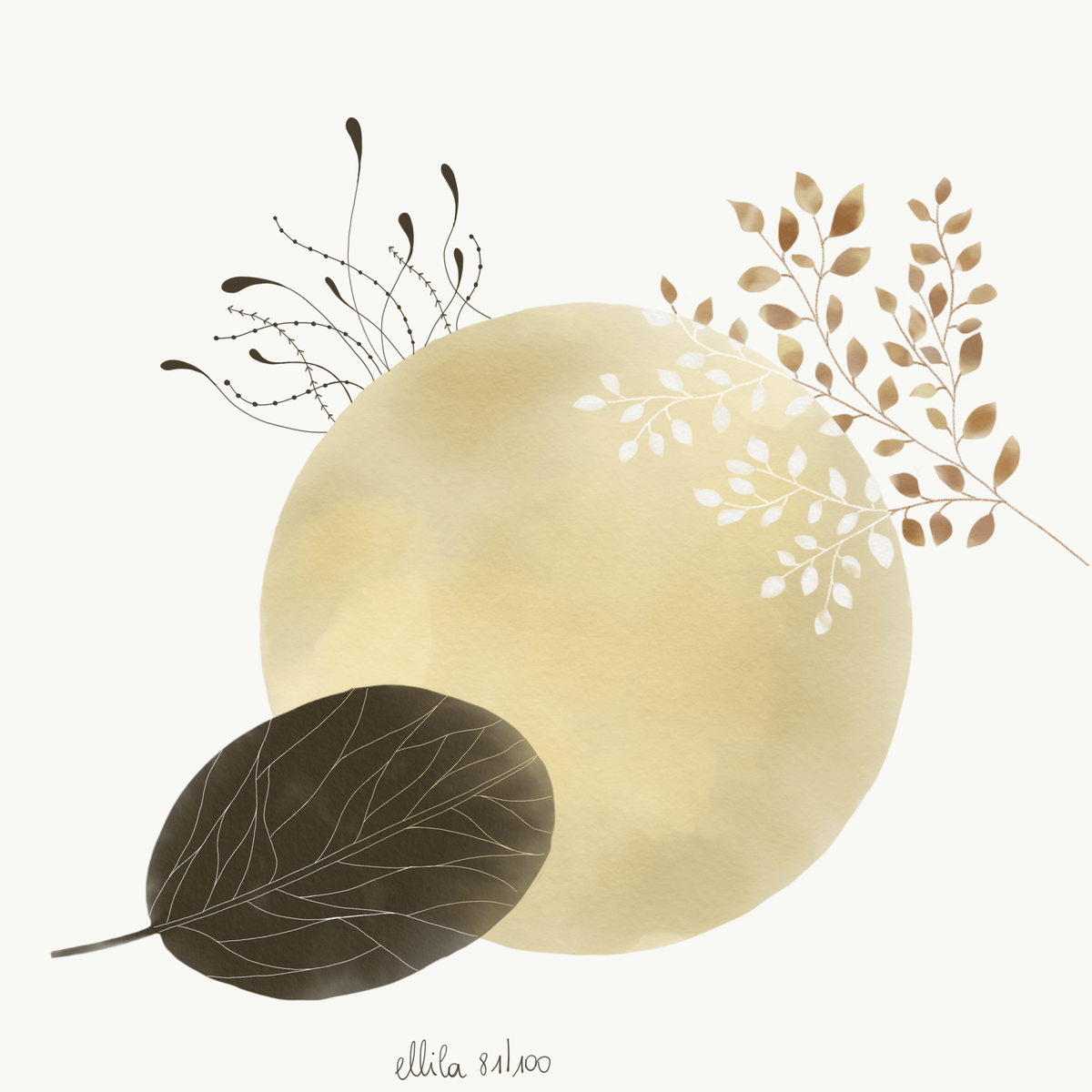 gold illustration ellila designs
