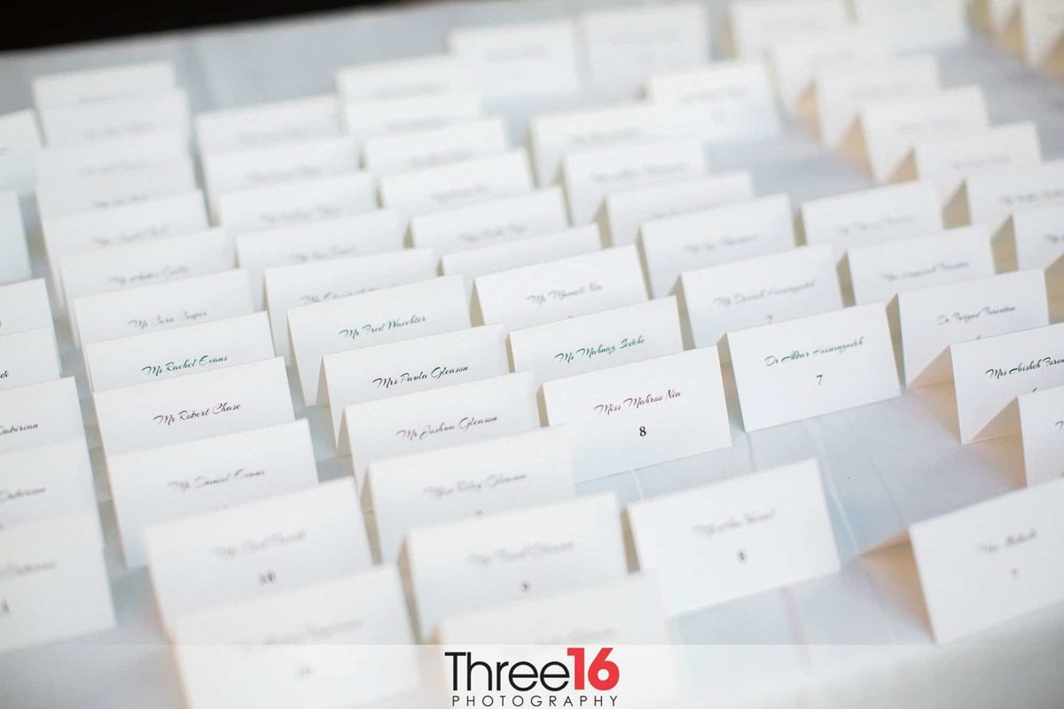 Name Cards for table seating
