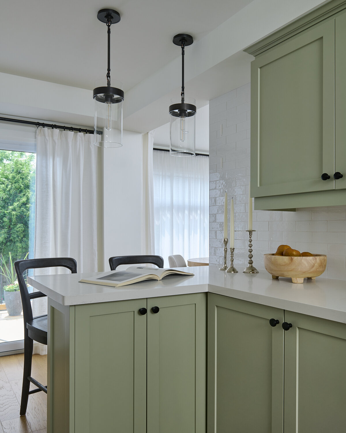 Burlington interior design project - kitchen peninsula - Staci Edwards Interior Design