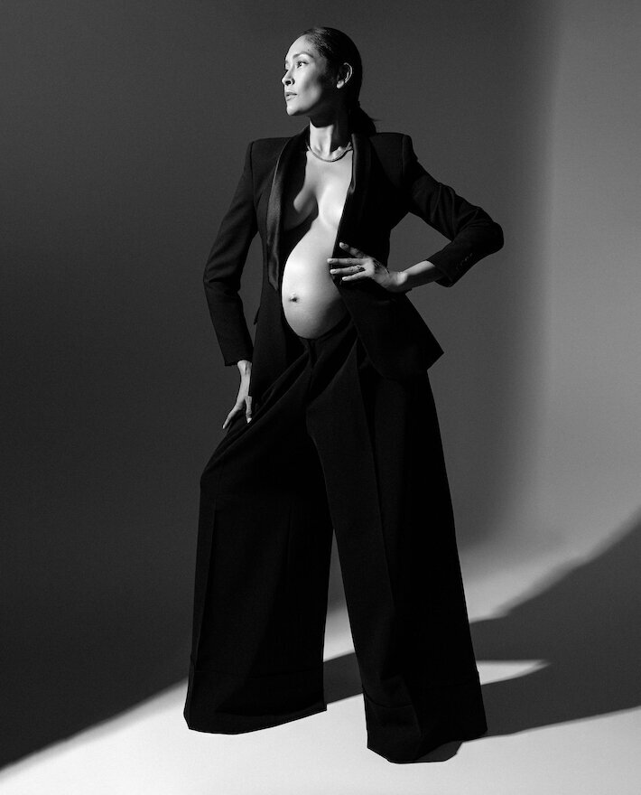 editorial studio maternity photos