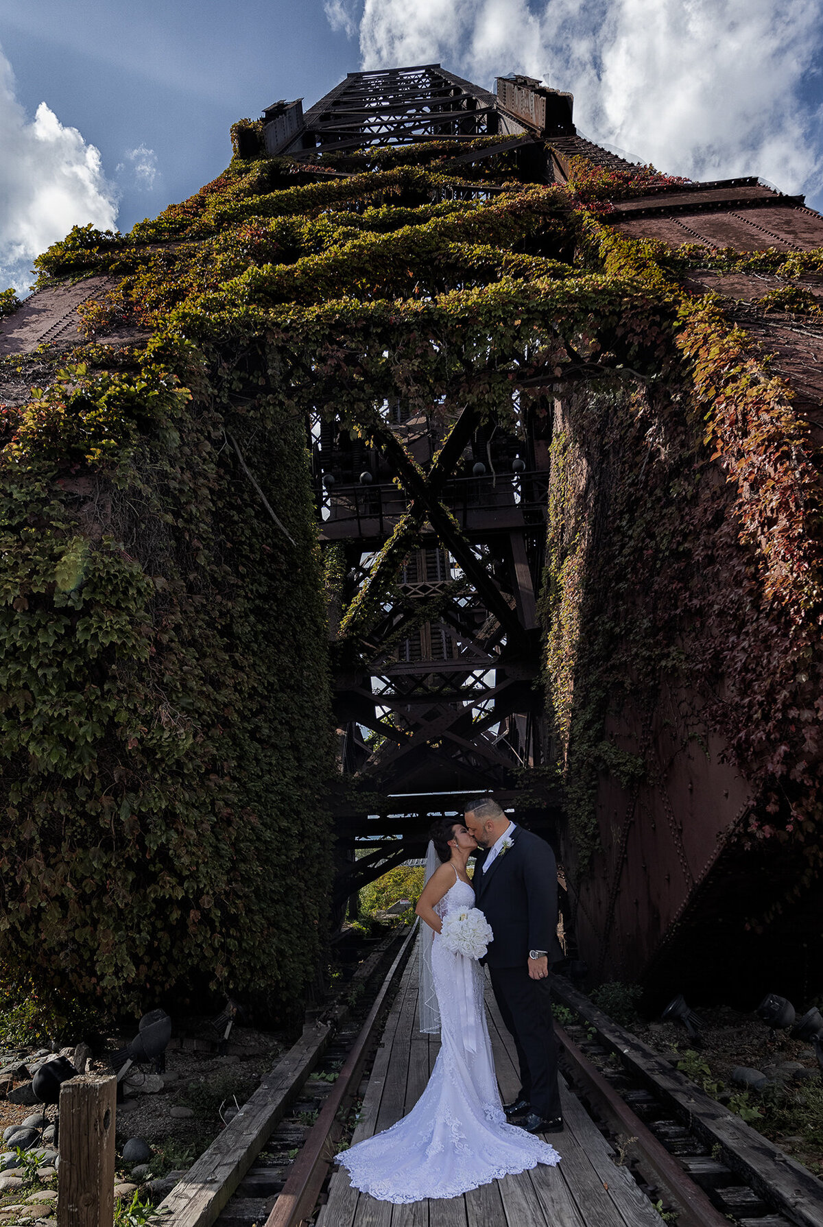 stunning couple photo on their wedding day in Cleveland Ohio captured by TheWiz Photography
