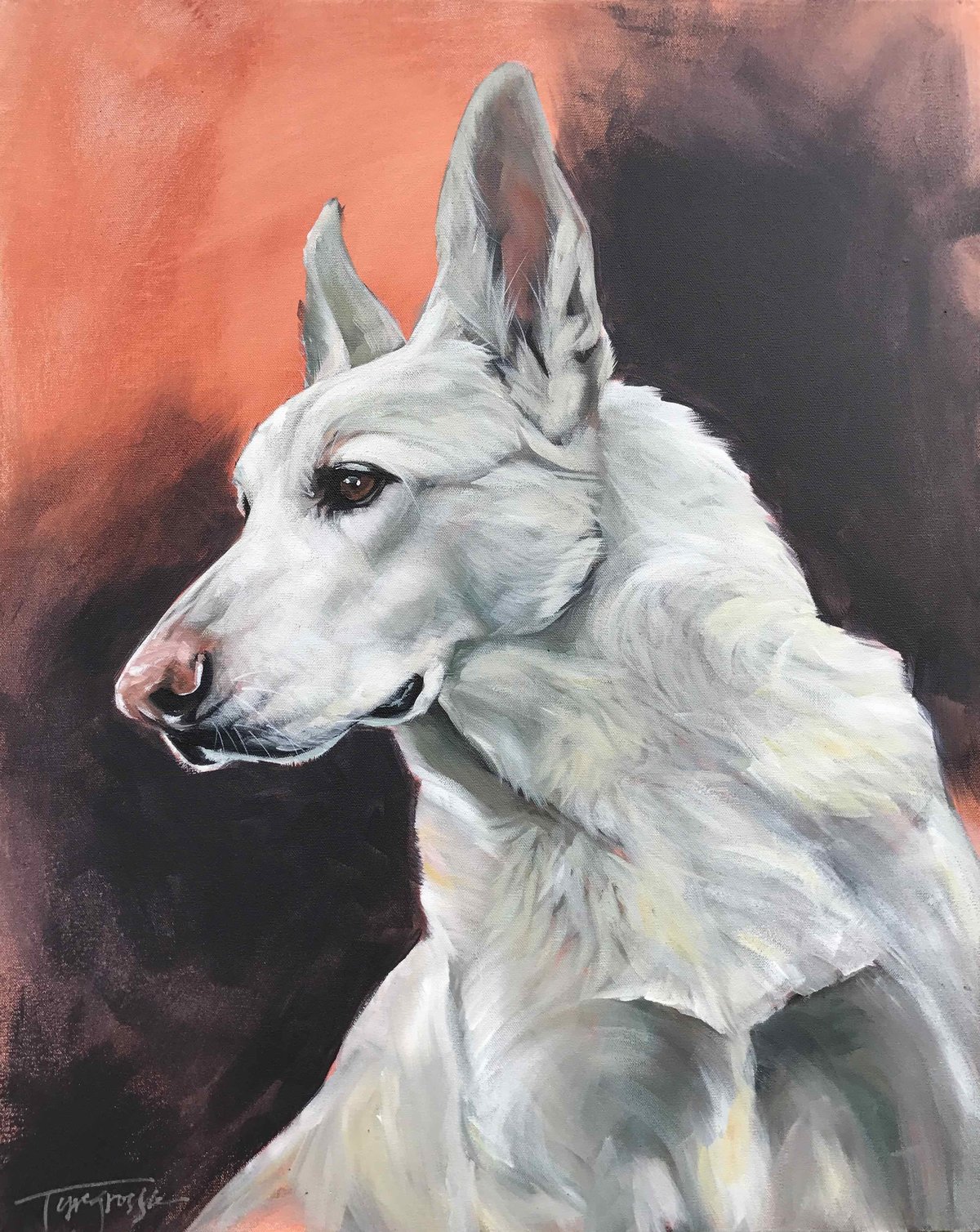Torregrossa Fine Art Custom Pet Portrait by Stephanie T Gaffney german shepherd dog