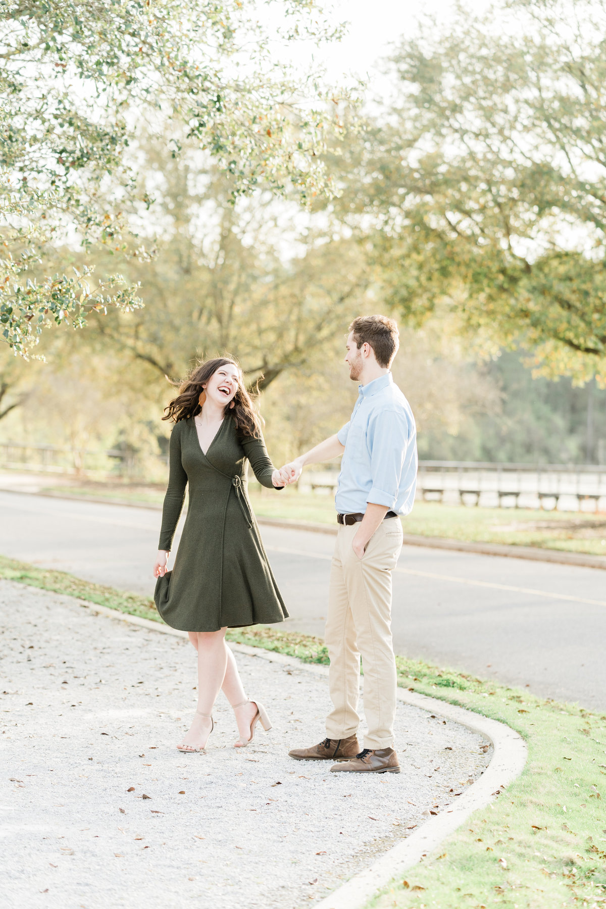 Engagement photoshoot in garden in Alabama