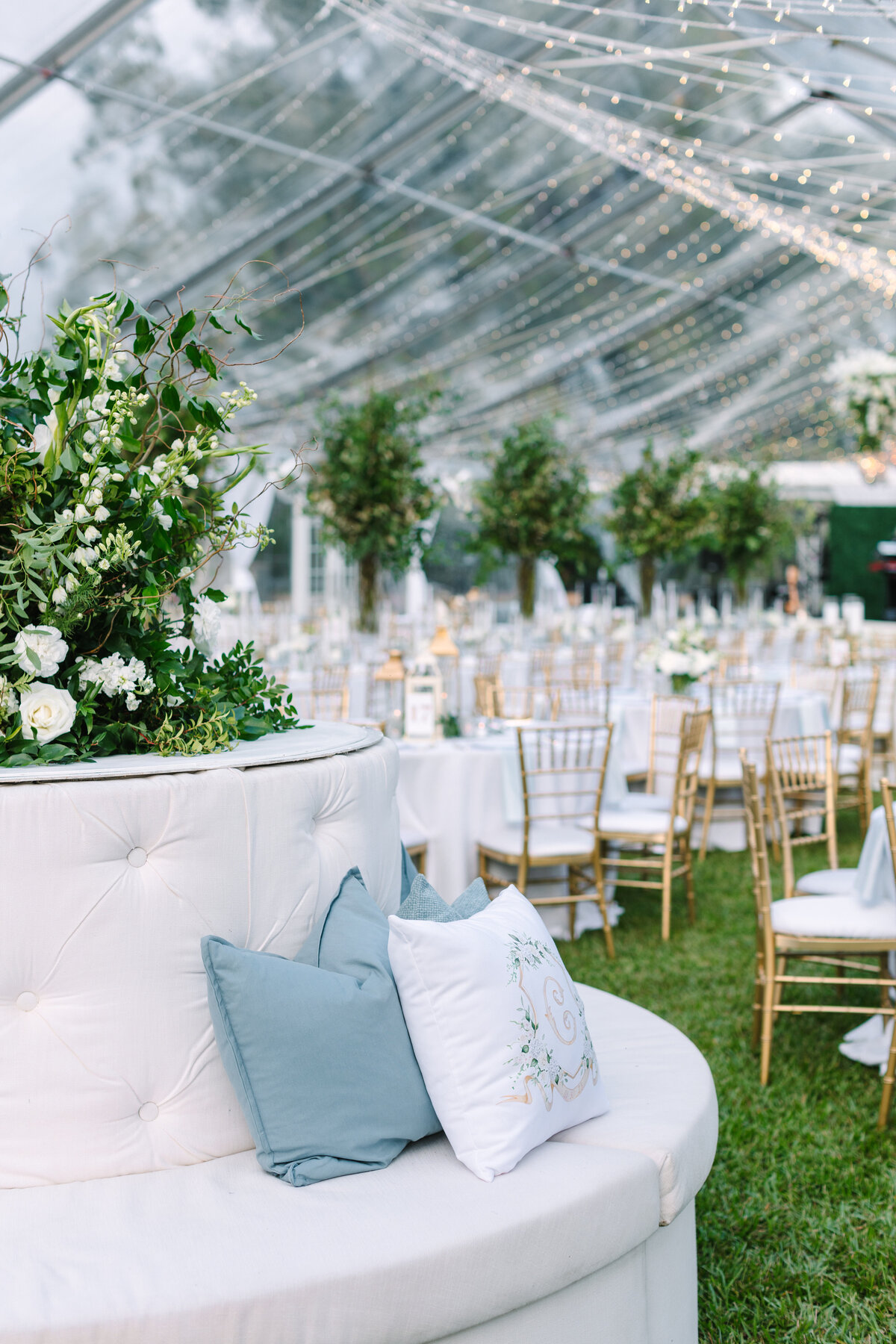 Wedding reception designed by Wilmington, NC Wedding Design Team