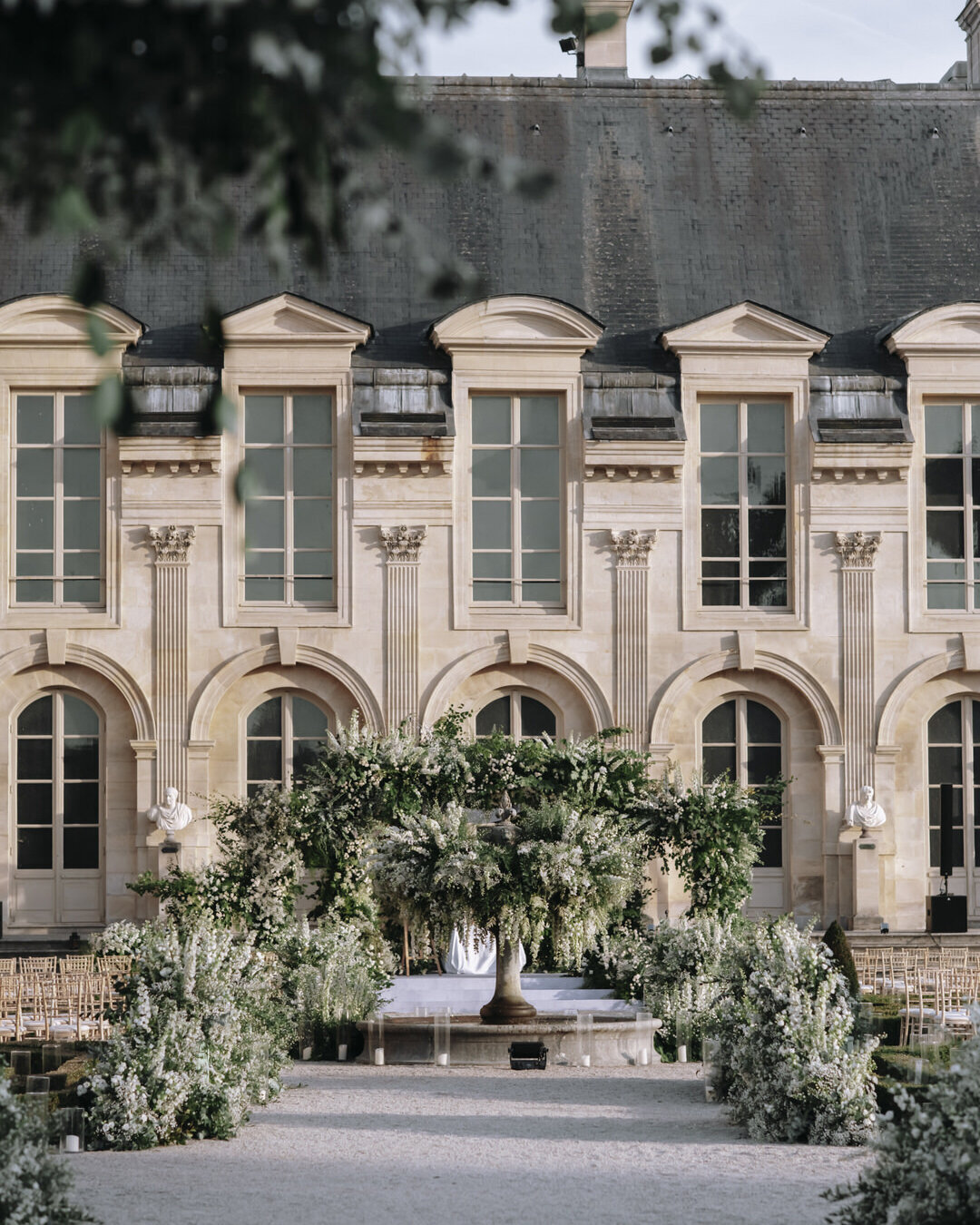 Paris Destination Wedding at Chateau de Chantilly by Alejandra Poupel Events windows musée rodin 